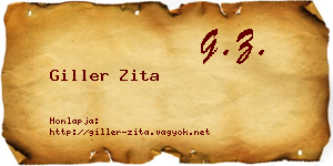 Giller Zita névjegykártya